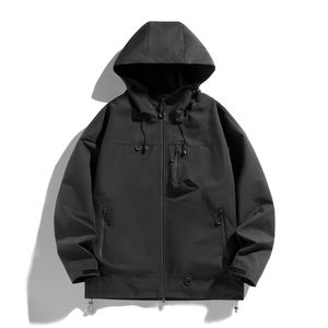 Vêtements de travail d'hiver personnalisés Veste softshell à fermeture éclair doublée en polaire imperméable et coupe-vent pour hommes - Product Image 2