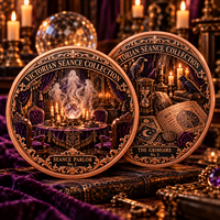 Pièces de monnaie en cuivre fin 999 de 5 oz, style victorien gothique Halloween, en relief 3D, style antique, pièce commémorative de collection, artisanat métallique