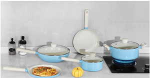 Poêle à frire antiadhésive en céramique et <span class=keywords><strong>aluminium</strong></span> personnalisable en usine, poêle à omelettes, batterie de cuisine en pierre, poêle de chef, <span class=keywords><strong>sans</strong></span> <span class=keywords><strong>PFOA</strong></span>, compatible induction - Product Image 6