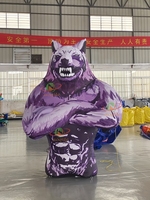 Modèle d'animal gonflable loup en PVC de haute qualité, personnalisable, impression numérique, certifié CE/TUV pour les festivals