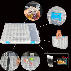 124 की बोतलें प्लास्टिक भंडारण बॉक्स कील कला हीरा पेंटिंग सामान उपकरण मोती कंटेनर बॉक्स गहने हीरा भंडारण बॉक्स - Product Image 5