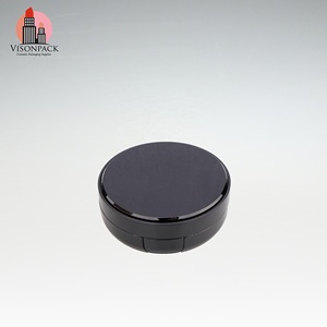 Caja compacta de polvo de espejo redondo negra brillante mate personalizada, cojín de aire, base vacía, caja compacta de hojaldre, caja prensada de crema <span class=keywords><strong>BB</strong></span> - Product Image 3