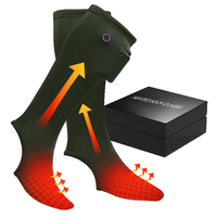 Haute qualité 7.4V électrique Rechargeable chaussettes de Ski chauffantes mince hiver extérieur thermique Logo motif bas chauffant cheville bas