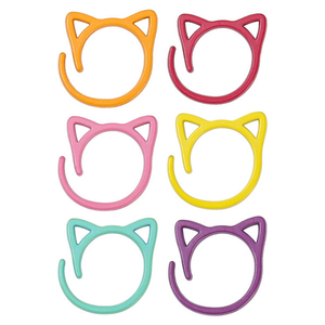 Nouveau fil métallique <span class=keywords><strong>Crochet</strong></span> tricot couture <span class=keywords><strong>marqueur</strong></span> accessoires coloré chat forme point <span class=keywords><strong>marqueur</strong></span> anneaux pour tissage - Product Image 3