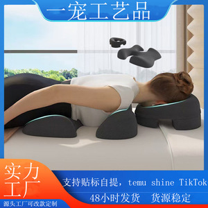 Beauty T-Shaped Pillow <b>Set</b> Solid Color Cotton <b>Massage</b> Cushion For Face And Breast Support Sleep Positioner - Product Image 5