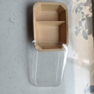 Recipientes <span class=keywords><strong>de</strong></span> Papel Kraft Octogonales <span class=keywords><strong>de</strong></span> 2 Secciones, Diseño Personalizado, Desechables, para Comida para Llevar, Dietas, Ensaladas y Bocadillos - Product Image 2