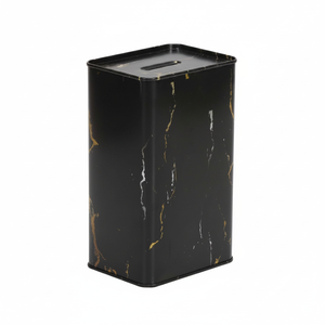Kontensan Marble Black 1L Rectangular Coin Bank 75x100x150mm Plastic Money <b>Jar</b> with Egg Number Pattern EF15850 for <b>Savings</b> Gift - Product Image 2