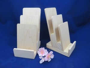 Tùy chỉnh 3 Tier hiển thị đứng bằng gỗ Brochure văn học chủ thẻ giá - Product Image 3