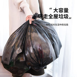 Bolsas de Basura Negras de Plástico Xitianlong, 5 Rollos, Diseño Perforado Reforzado para Uso en Cocina y Baño - Product Image 2