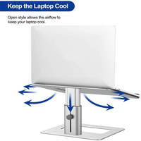 Support ergonomique pour ordinateur portable en aluminium, très vendu, hauteur et angle réglables, pour MacBook 17 pouces