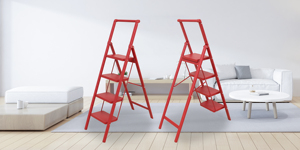 Ergonomic 4-Step Folding Ladder <b>Stool</b> Wide Anti-Slip Sturdy Household Use Step <b>Stool</b> for Staircase - Product Image 5