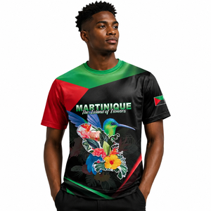 Camisetas Personalizadas para Hombre con Sublimación de Texto, Impresión Bajo Demanda, para Martinica, Camiseta de Martinica, la Isla de las Flores - Product Image 1