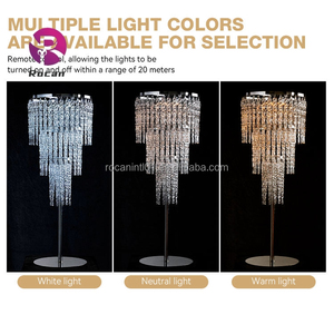 Supporto per <span class=keywords><strong>Lampadario</strong></span> da Matrimonio Dorato con Perline di Cristallo, Centrotavola Illuminato, Vaso da <span class=keywords><strong>Tavolo</strong></span>, <span class=keywords><strong>Lampadario</strong></span> per Decorazioni di Feste - Product Image 4