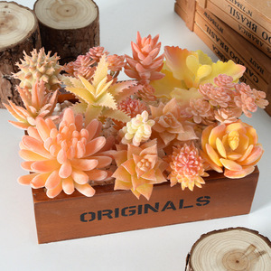 Plantas suculentas artificiales realistas, adornos de plástico para oficina, bonsái artificial de larga duración, plantas en maceta con maceta, decoración verde - Product Image 1