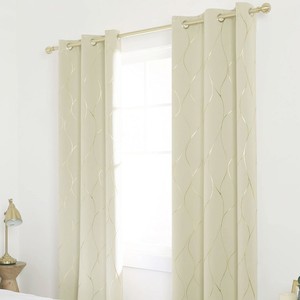 Nhà Máy Trực Tiếp Chất Lượng Cao Bạc-empossed Màn Tốt Sọc Rèm Cửa Tuyệt Vời Cho Cuộc Sống Ngoài Trời Trang Trí Nội Thất Valances - Product Image 3