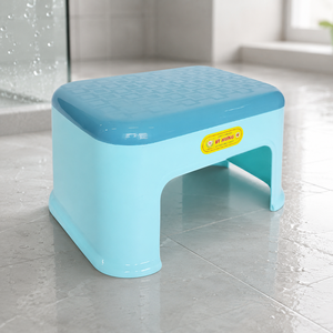 Checkered Two Tone PP Plastic Eco-Friendly Low <b>Stool</b> Removable Cover Lightweight Durable Ottoman Seating Bedroom School Bathroom - Product Image 4