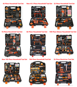 Ensemble d'outils ménagers en acier au carbone <span class=keywords><strong>de</strong></span> 36 pièces, kit d'outils à main pour la réparation à domicile avec étui rigide pour le bricolage et l'entretien domestique - Product Image 4