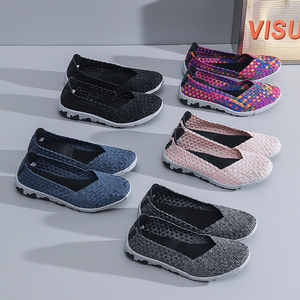 2024 <span class=keywords><strong>Handmade</strong></span> Dệt Flats Phụ Nữ Giày Thoáng Khí Thể Thao Giản Dị Dây Đeo Đàn Hồi Của Phụ Nữ Thời Trang Giày Khiêu Vũ - Product Image 6