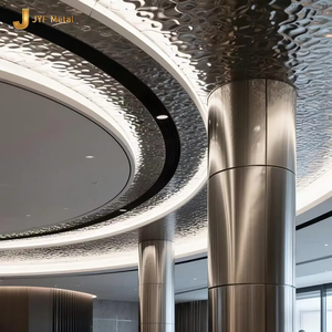 EX1441 Revêtement de colonne en acier inoxydable de luxe, panneau décoratif, design d'intérieur de hall d'hôtel, projet de revêtement métallique personnalisé - Product Image 2