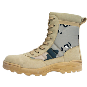 SF12 703 Camouflage High Top Waterproof Suede Tactical <b>Boots</b> Lace Up All Season Men Outdoor Footwear - Product Image 1