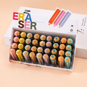 Hexagonal Pencil Eraser YC-80243 Mixed Packaging TPR Material For Students And Art Use - Product Image 1