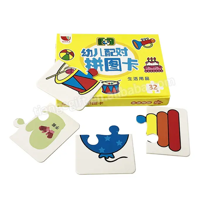 Individuelle dicke karton pädagogische Flash-Karten Rätsel-Spielzeug für Kinder lernen