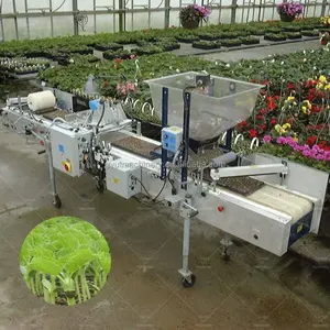 Self-clean system microgreen seed planter with 288 holes grow media seedling filling machines