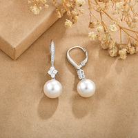 Boucles d'oreilles en perles personnalisées bijoux de mode S925 perle en argent pur pierre précieuse longue boucle d'oreille pour les boucles d'oreilles en perles d'eau douce pour femmes