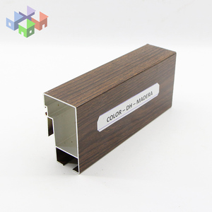 Puertas y Ventanas Corredizas de Aluminio Color Roble Caoba P65 P92, Perfiles de Aluminio para Ventanas Corredizas para República Dominicana - Product Image 1