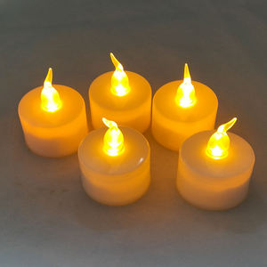 <span class=keywords><strong>Bougie</strong></span> LED sans flamme, petite, rouge et blanche, alimentée par piles, avec fonction clignotante, pour la décoration de la maison, les activités de fête Diwali - Product Image 6