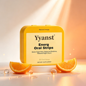 Bandes orales énergétiques à l'orange naturelle, 30 unités, dissolution rapide, apaisement de l'humeur, relaxation nocturne, équilibre, complément alimentaire pour adultes avant le coucher - Product Image 6