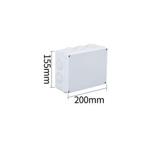 200x155x80mm IP65 Waterproof Junction Box ABS <b>Plastic</b> Pre-drilled 10 Holes with Rubber Plugs Built-in Sealing Strip Outdoor - Product Image 4