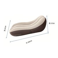 Fauteuil de relaxation gonflable et pliable en PVC, minimaliste moderne, pour une personne, avec repose-pieds, flocage, pour extérieur, transfrontalier