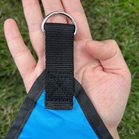 Voile d'ombrage triangulaire argentée pour extérieur avec anneaux en D en acier inoxydable