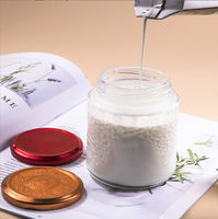 Bocaux en verre cylindriques transparents de 75 ml à 500 ml, design droit avec couvercle hermétique pour colle florale et crème à lait