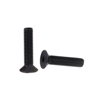 Tornillos de Cabeza Plana con Hexágono Interior M2 M3 M5 M6 M8 M10 M12 Clase 10.9 de Acero al Carbono con Recubrimiento Negro, Rosca Métrica - Product Image 1