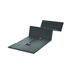 Caja de Regalo Plegable Negra Personalizada para Cosméticos, Empaque Plegable para Crema Facial con Relieve UV y Diferentes Pesos Disponibles - Product Image 4