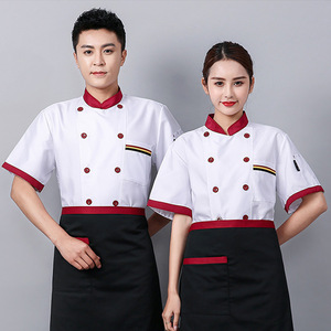 Mayorista Camarera Camarero Top Chef Chaqueta Restaurante Comida Rápida Poliéster Algodón Hotel bar Chef Uniforme para Empleados - Product Image 4