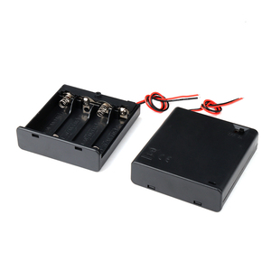 موصل حامل بطارية AA 4 فتحات مع كابل غطاء - Product Image 2