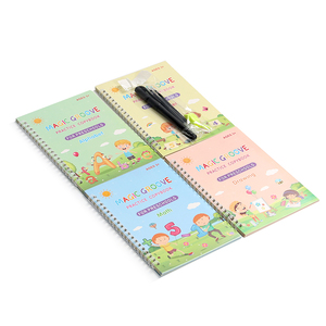 Set di Quaderni Magici per Esercitazioni con Penne, 4 Pezzi, Quaderni per Bambini in Età Prescolare - Product Image 1