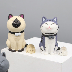 7cm 8 cái/bộ Mini Siamese mèo Manga bức tượng bức tượng PVC <span class=keywords><strong>h</strong></span>ình động vật bắt gachapon <span class=keywords><strong>H</strong></span>ộp trứng trò chơi giải thưởng đồ chơi - Product Image 6