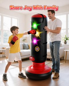 Ensemble <span class=keywords><strong>de</strong></span> boxe pour enfants <span class=keywords><strong>Sac</strong></span> <span class=keywords><strong>de</strong></span> <span class=keywords><strong>frappe</strong></span> Lumière <span class=keywords><strong>de</strong></span> pointage Musique 4 modes <span class=keywords><strong>de</strong></span> jeu Gants gonflables Cadeau d'anniversaire 4-8-12 ans Garçons - Product Image 3