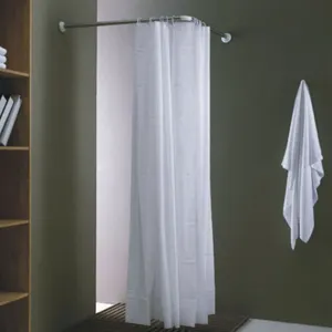 SANIPRO vente en gros de tringles à rideaux télescopiques flexibles baignoire tringle à rideau de douche extensible en métal réglable