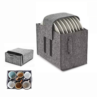 Bol pliable assiettes porte-vaisselle polyvalent vaisselle sac de rangement feutre Camping porte-assiette verre tasse protecteur pour la maison