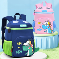 Nouveau Sac à Dos Maternelle Dinosaure Cartoon pour Enfants, Fermeture Éclair, Réduction du Fardeau, Protection de la Colonne Vertébrale - Vente Directe Usine