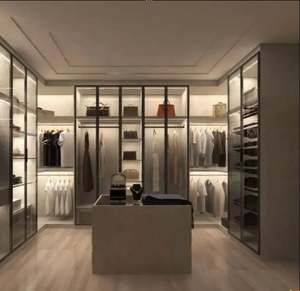 Armario Vestidor Elegante de Estilo Europeo en Oferta, Completamente Ensamblado, Isla de Almacenamiento Gris para Guardarropa de Niñas - Product Image 3