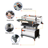 Machine de thermoscellage sous vide avec remplissage par rinçage au gaz azoté Machine de thermoscellage de sacs en plastique à bande continue