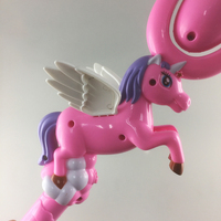 Vente en gros de moulins à vent licorne en plastique ABS avec LED clignotantes, baguette magique à piles, cadeau de fête sur le thème des princesses