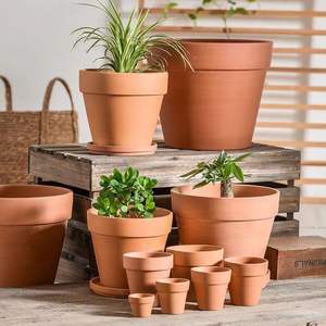<span class=keywords><strong>Pot</strong></span> de fleur rouge en céramique extra large avec plateau respirant Prix de dédouanement Livraison gratuite pour les jardinières succulentes - Product Image 4