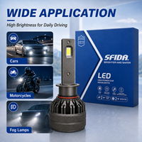 Ampoule de phare de voiture LED universelle super lumineuse 130W haute puissance SFIDA V21 pour mise à niveau des feux de brouillard de voiture et de moto